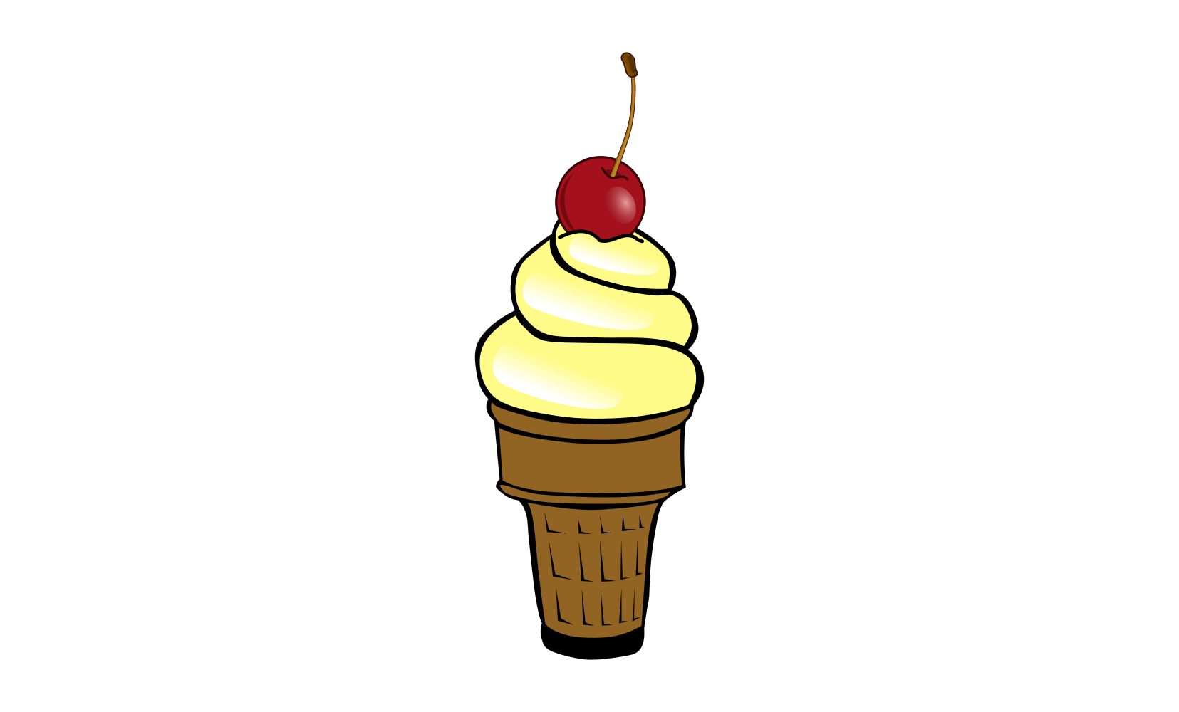 OnlineLabels Clip Art Soft Ice Cream With Cherry